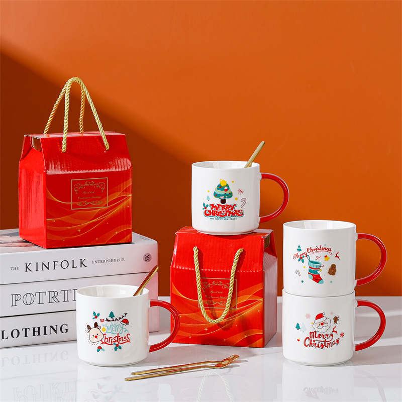 Taza de cerámica creativa taza de café de dibujos animados abre un pequeño evento de regalo publicitario taza de agua LOGO