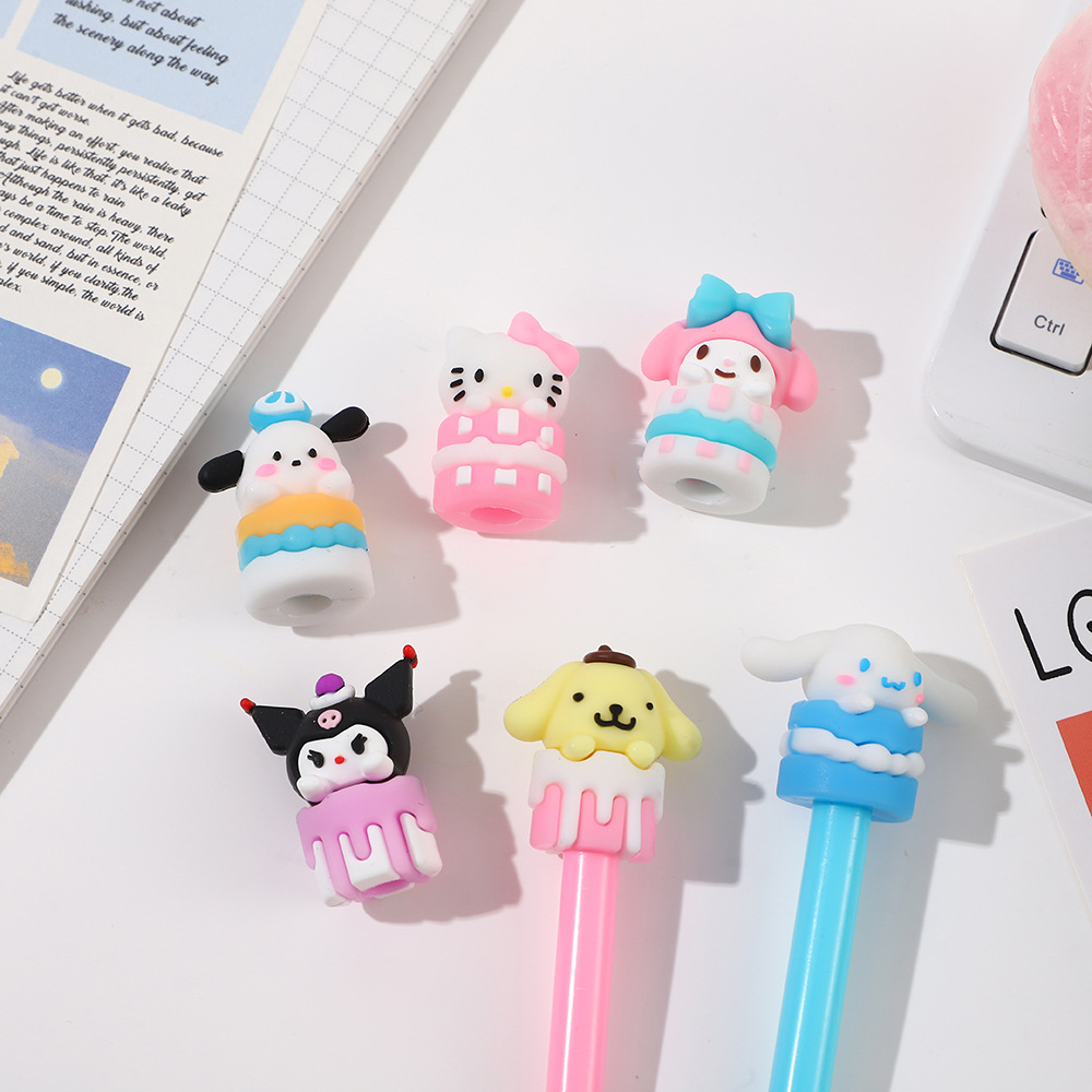 Creative soft rubber tip cute cartoon neutral pen, study and office supplies, black water-based pen, signature pen, gift wholesale