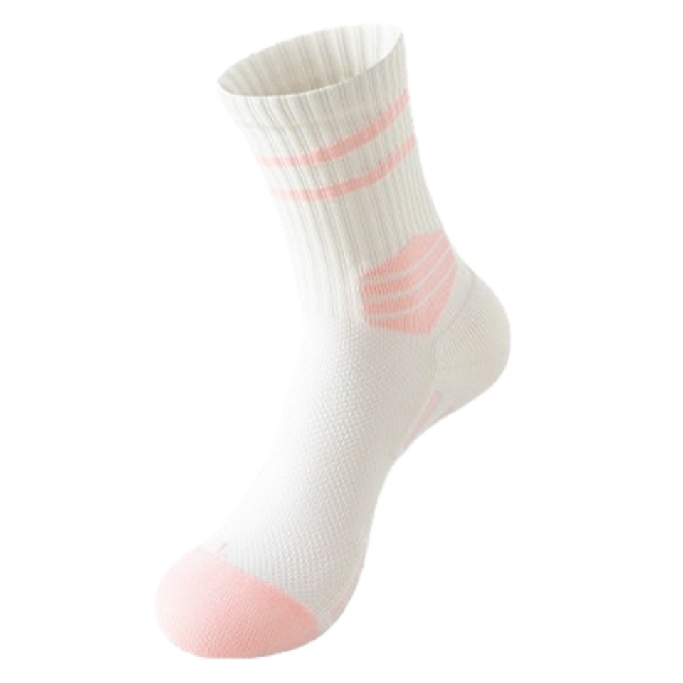 Women's Mid Calf Badminton Socks Thickened Terry Cloth Sole Professional Running Sports Socks For Spring Summer Fitness Basketball Jump Rope_desvips.com