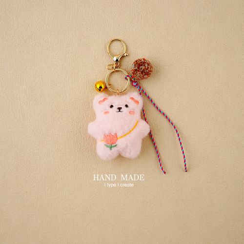 Xiaohongshu backpack bear ins plush cute personalized gift keychain student school bag pendant key chain hanging