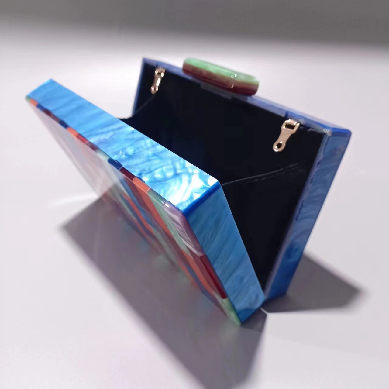 Elegant Style Arylic Color Block Evening Bags