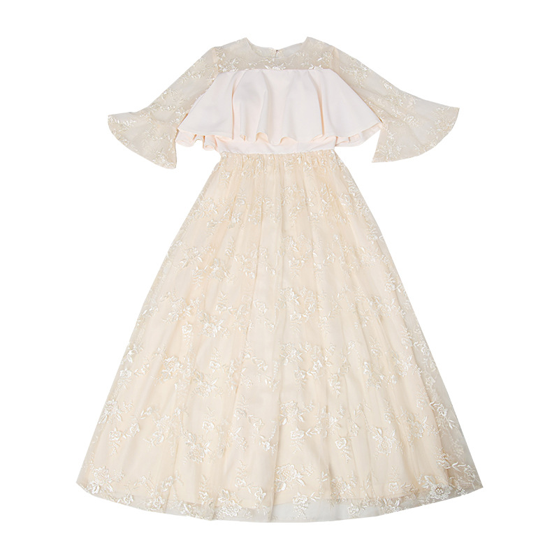Vestido de las mujeres Sudeste de Asia shopee2024 nuevo largo elegante adelgazamiento manga larga generalmente usable vestido de Dama
