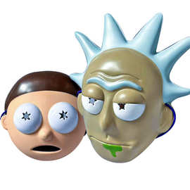 莫蒂和瑞克Rick and Morty教授周边面具万圣节动漫卡通COS装扮装