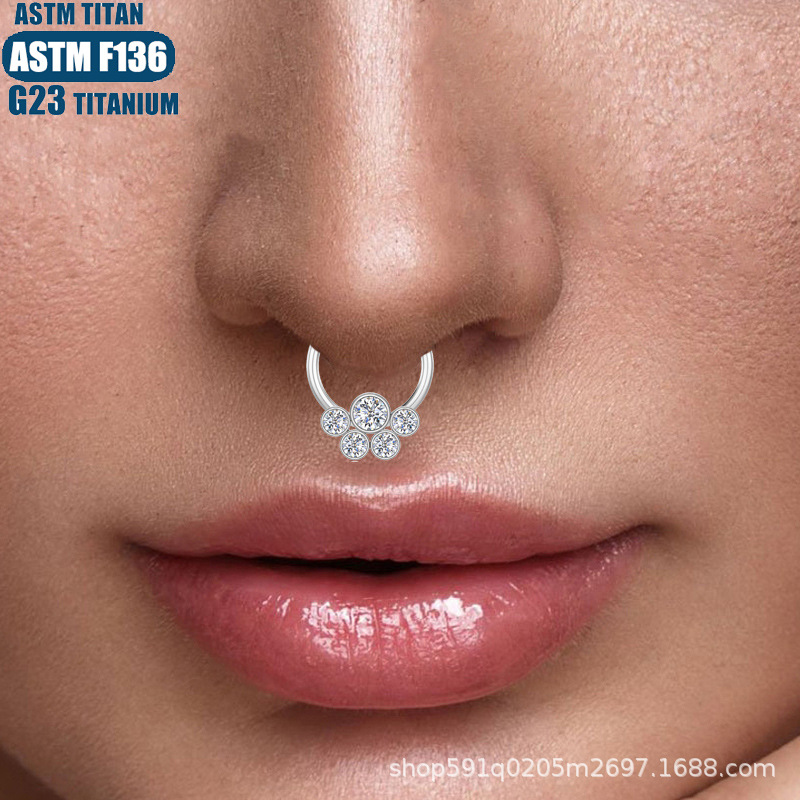 Pointed titanium steel lip stud product view