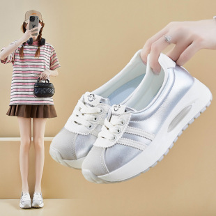 Ins Korean Version of Forrest Gump Shoes Women's Trendy 2025 Spring Breathable New Height-Increasing Student Running Sports Casual Shoes Q3606