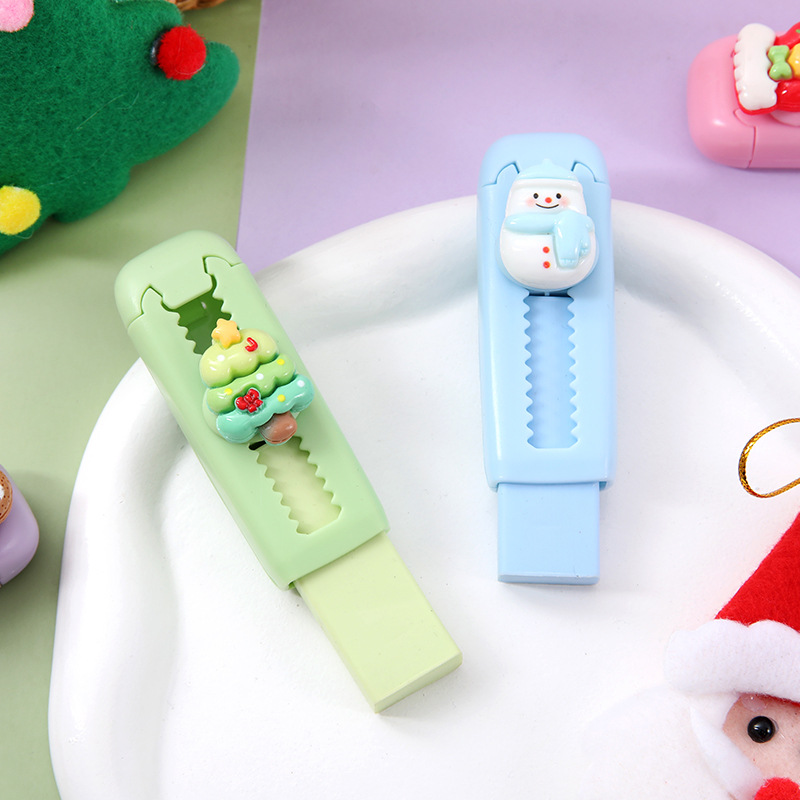 Borrador Push-Pull de Navidad lindo que no marca borrador retráctil limpio Push-Pull borrador examen suministros papelería lote