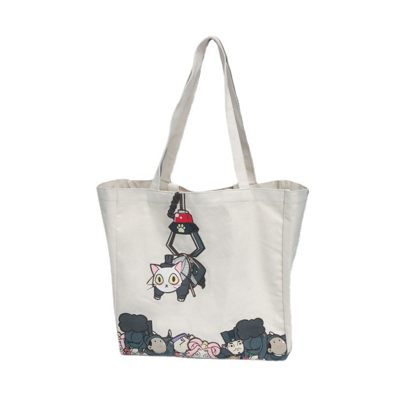 广东厂家做再生棉帆布袋 彩色UV帆布手提袋 出口大容量购物帆布包