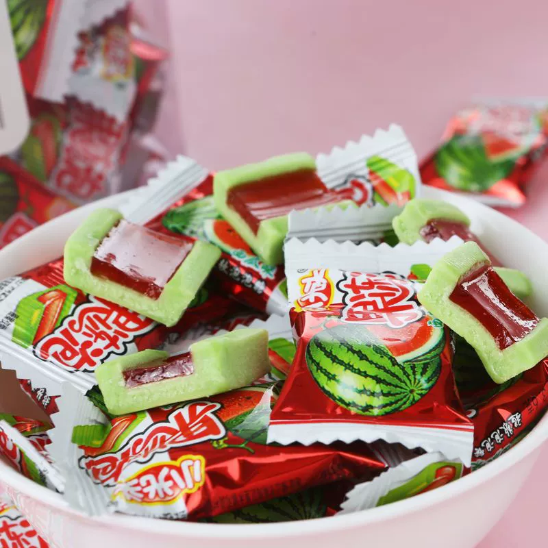Классный арбузный Jelly пузырь-резиновый детский ведерко лобо лобс жвачка 8090 ностальгальные сладости