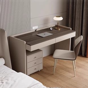 Italian Minimalist Desk Light Luxury Modern Bedroom Home Slate Study Table Bedside Table Computer Table Dresser All in One