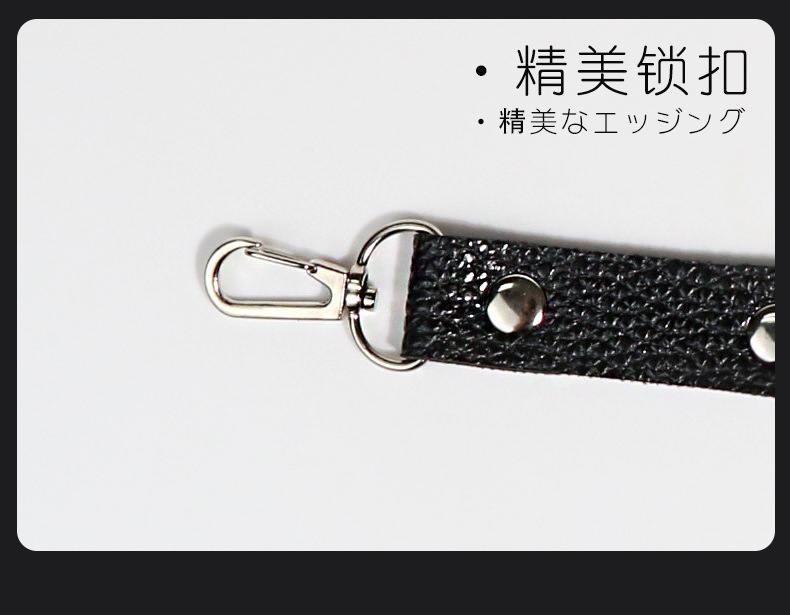Textured Leather Bondage Set with Plush-Lined Handcuffs, Bracelet, Shackles and Neck Cover — detail image 5