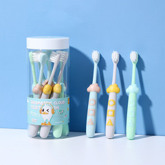 Raoyi Children's Toothbrush 3-12 Years Old Baby 8 Piece Bucket Soft Brush High-Grade Toothbrush Family Pack Manufacturer Wholesale