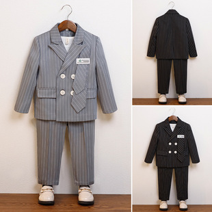 Children's handsome suit boys' design sense British small suit casual jacket flower girl photography catwalk performance dress
