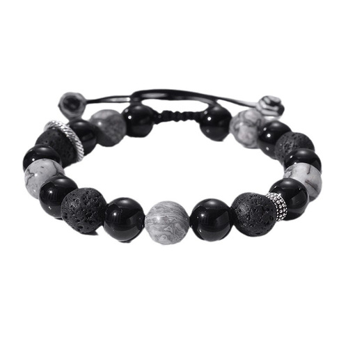 Collection of trendy men's bracelets, beads, best-selling hand jewelry, personalized trendy jewelry, street stall supply, manufacturer wholesale