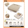 [Three people - 40cm heightened and thickened] Fully automatic filling and deflation-free set of 5 pieces (with peach leather velvet inflatable pillow)