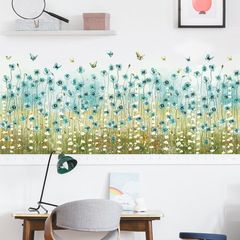 Fresh Plant Skirting Board for Bedroom, Living Room, and Hallway – Nordic-Style Cross-Border Waterproof Wall Decals: "Small Moments of Happiness"