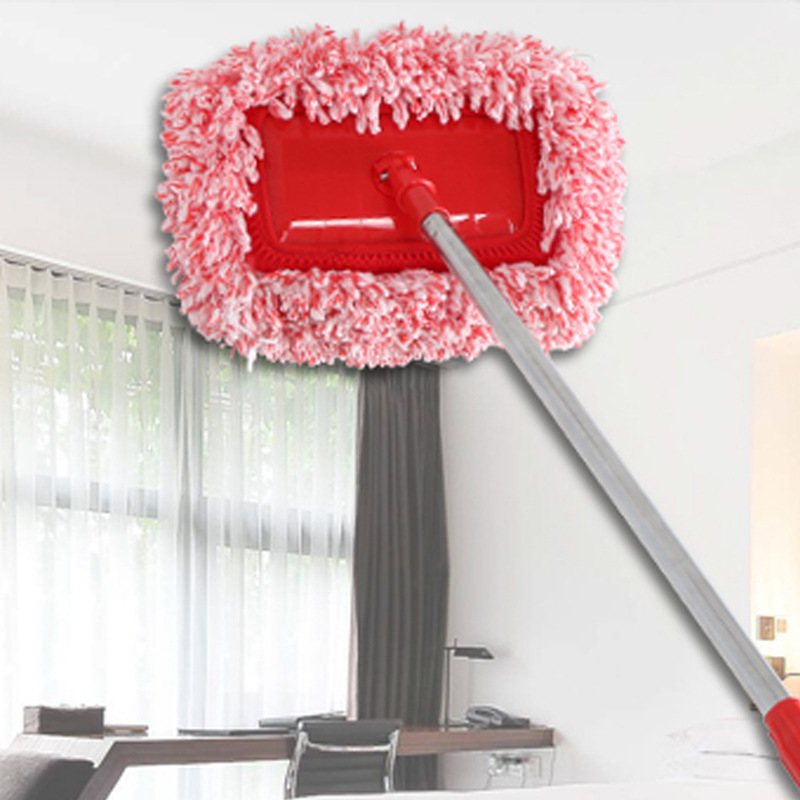 Fiber retractable cleaning ceiling mop rotatable Wall cleaning dust cleaning Wall cleaning duster removable and washable square cleaning