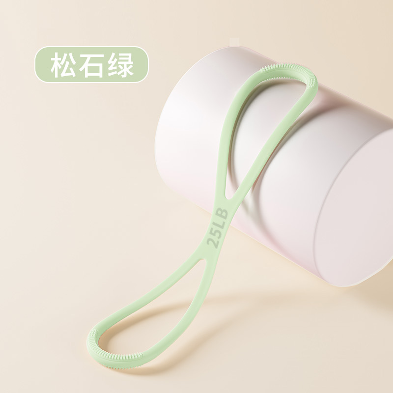 Silicone figure eight resistance band-green 25lb