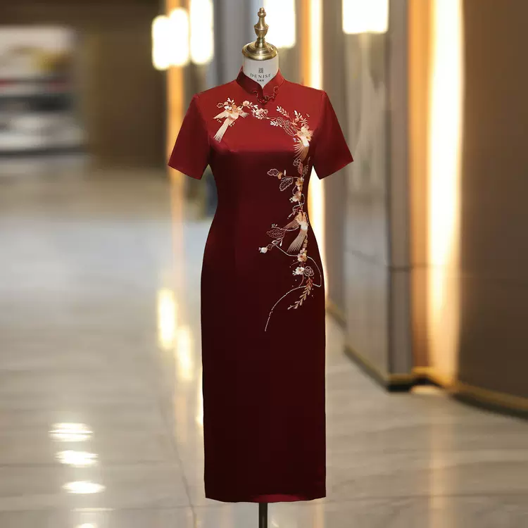 婚宴妈妈礼服2025年新款春季喜婆婆丈母娘旗袍婚礼连衣裙