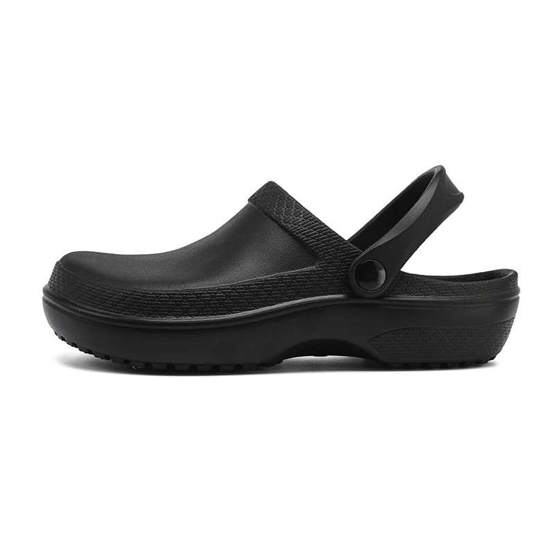 WAKO Slip Chef Shoes Non-Slip Waterproof Oil-Proof Men's Sandals Kitchen Hole Shoes Slippers Outer Wear Beach Shoes Sandals