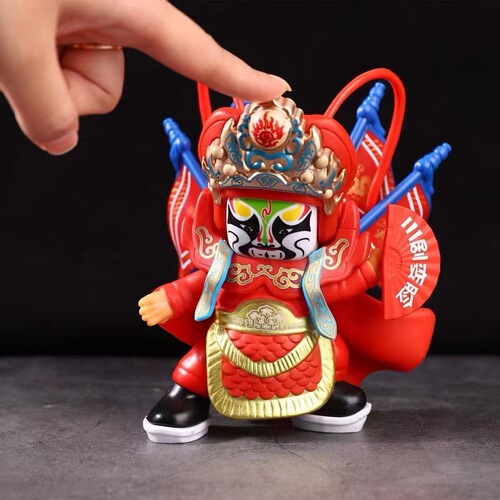 Sichuan Opera Changing Face Doll Creative Peking Opera Mask Plush Toy Stroller Toy Chengdu Tourism Gift Little Figurine