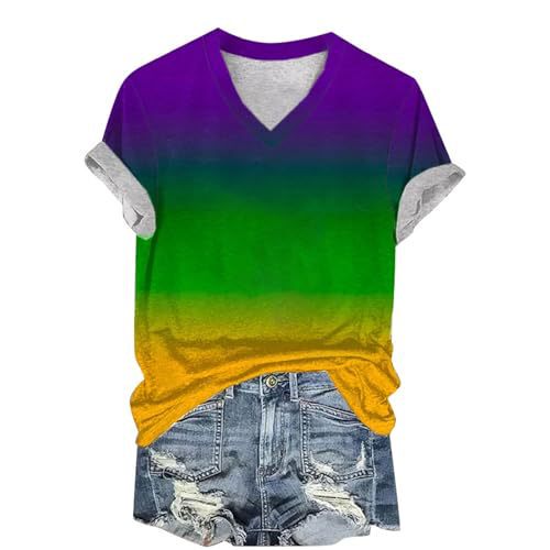 2026 Spring/Summer New Style Crayfish, Crocodile, Goose 3D Print V-Neck Short Sleeve Women's T-Shirt Casual Fashion