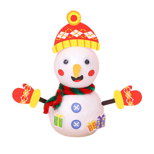 Christmas little snowman doll handmade DIY paste material package kindergarten children's educational creative gift