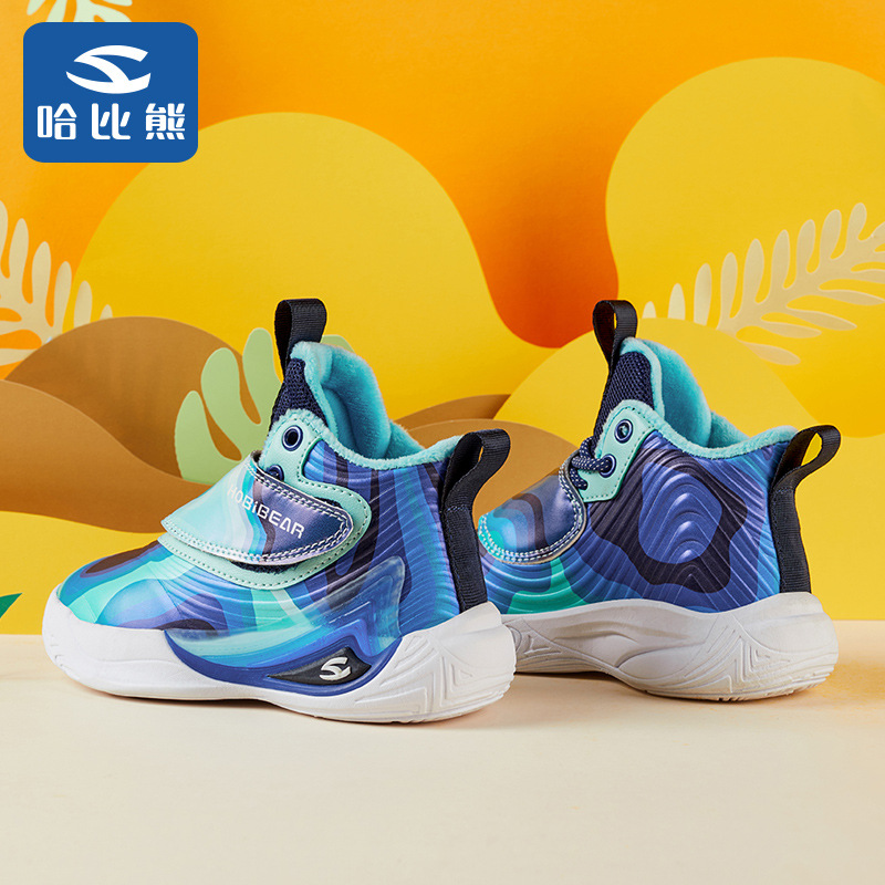 哈比熊2021冬季新款中大童运动鞋青少年炫酷球鞋二棉潮运动鞋代发