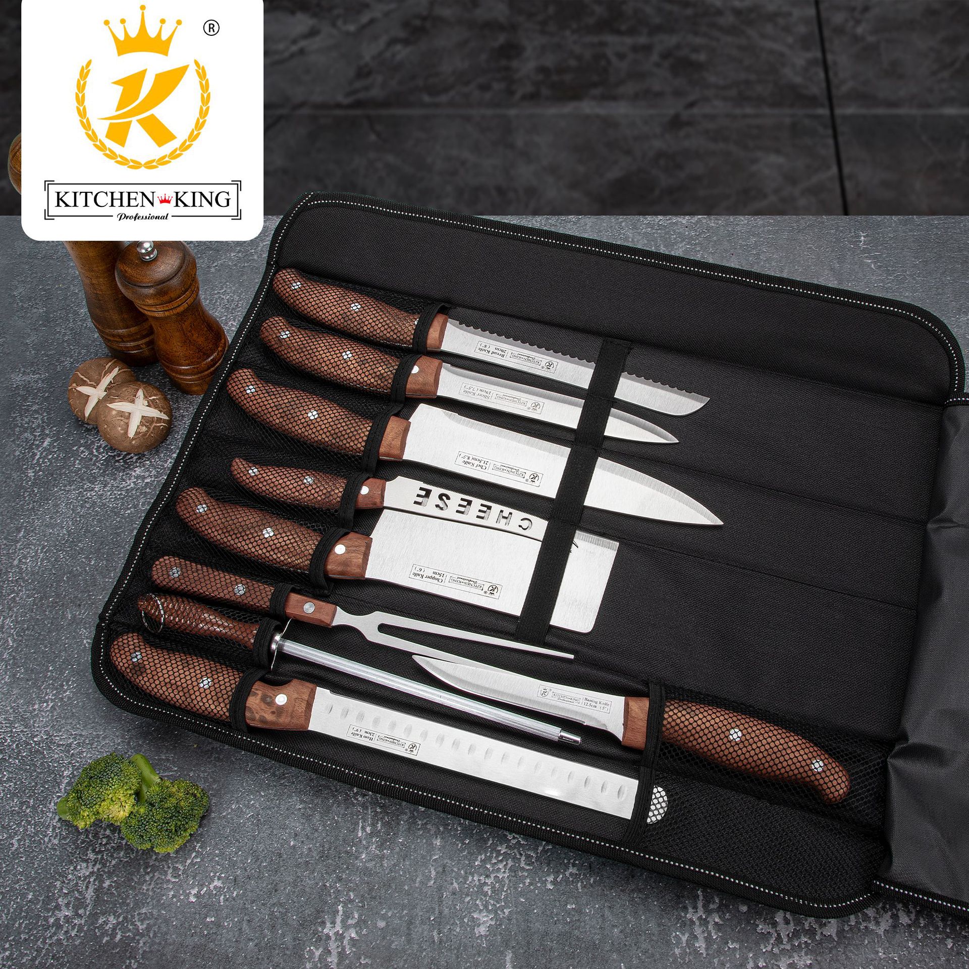 Knife Set In A Cloth Bag, Cross-border Knife Set, Camping Knife Set In...