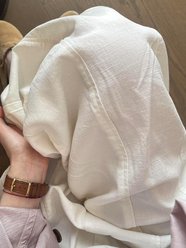 Quần culottes ống rộng nữ eo cao dáng suông chất liệu tơ tằm linen mềm mại mùa hè — Trắng - Nhỏ, Trắng - Quần dài