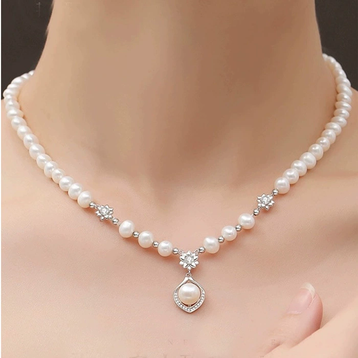 Новый жемчуг ожерелье подвеска девушка посылает маме мода дикий изысканный шейный цепь ключица сетка красная шерстяная цепочка