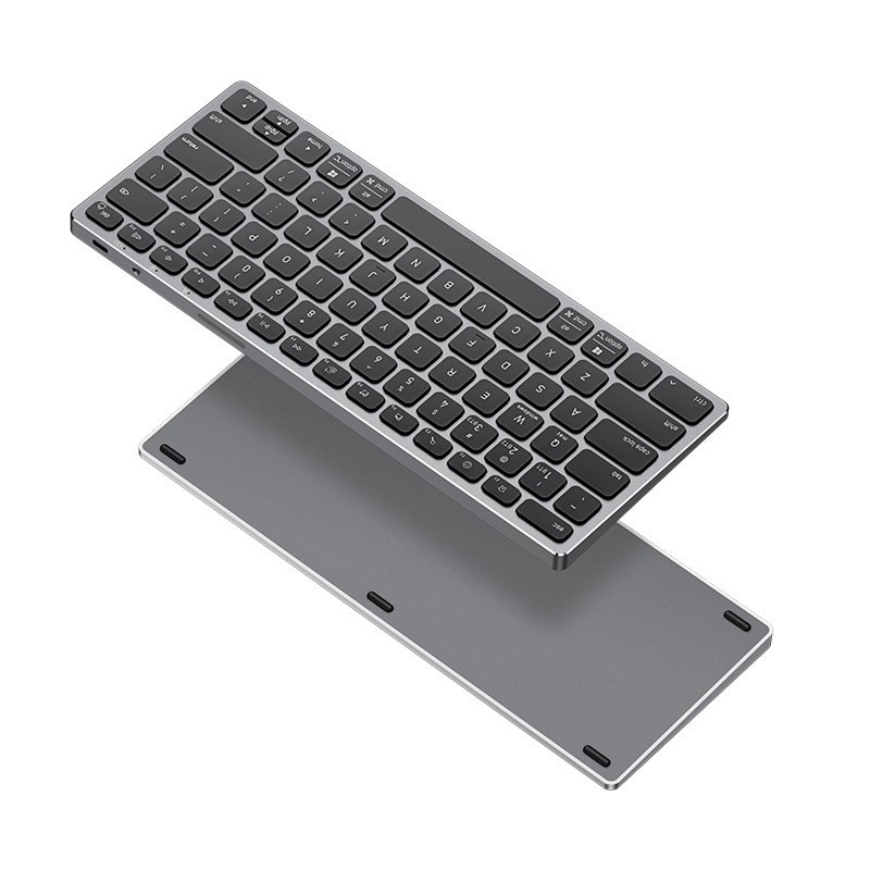 Super delgado 2 en 1 gran touch aluminio teclado Bluetooth computadora de escritorio portátil tablet teclado externo al por mayor