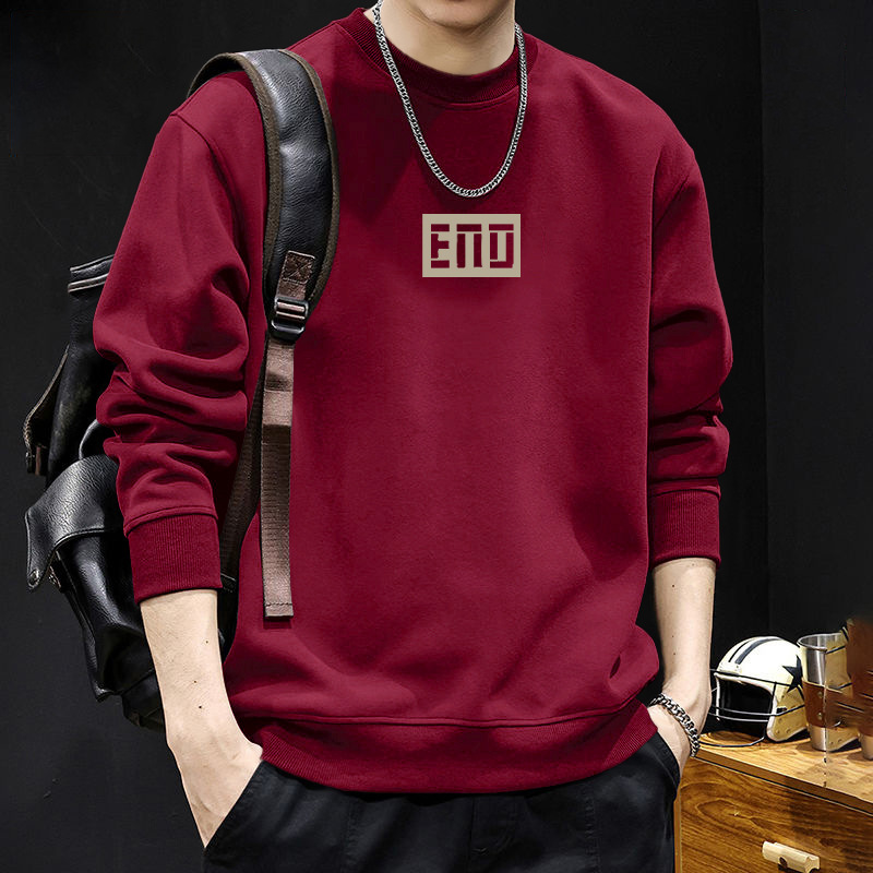 Pesado retro americano de otoño camisa de cuello redondo marca de moda hombre abrigo casual suelto ropa de hombre manga larga chaqueta de primavera y otoño