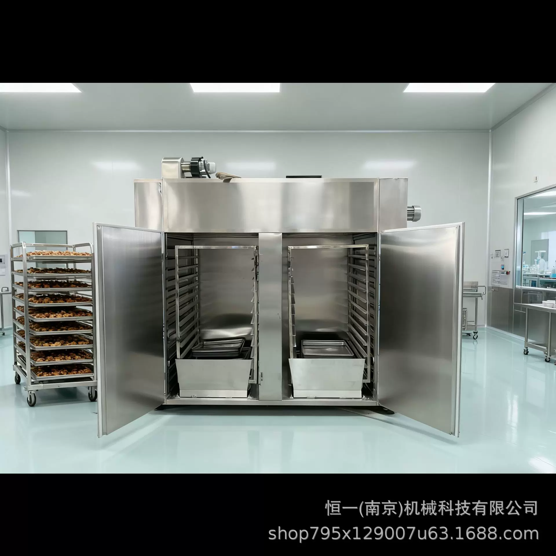 台车式热风循环烘箱 CT-C型食品烘干设备 电加热托盘是热风烘箱