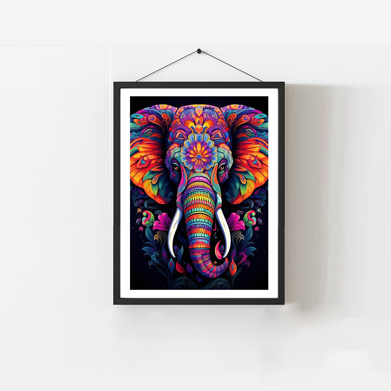 5D Diamond Painting Kit, Elephant Design - DIY Round Acrylic Diamond Craft for Beginners 5D Diamond Painting Kit, Elephant Design - DIY Round Acrylic Diamond Craft for Beginners