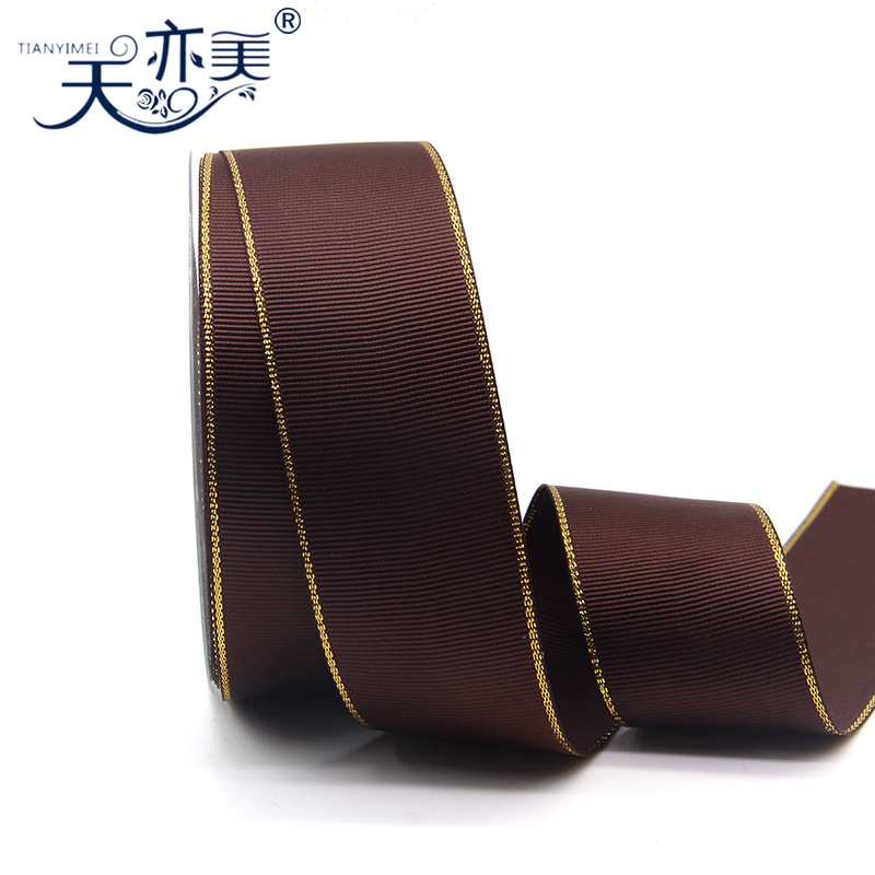 Varias especificaciones de embalaje cinta decorativa doble borde de oro costilla cinturón doble borde hilo de plata cinturón hecho a mano accesorios de joyería