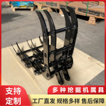 出口法国履带挖掘机属具 液压拇指夹松土器 200MM窄斗半自动快换