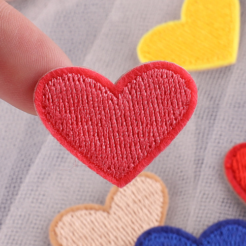 Computer embroidery label cartoon cute little love embroidery sticker badge label clothing and hat accessories handmade DIY self-adhesive cloth sticker
