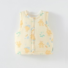 y2201 Infant Vest Autumn and Winter Pure Cotton Vest Newborn Clothes Vest Baby Warm Vest Shoulder Jacket Cotton 
