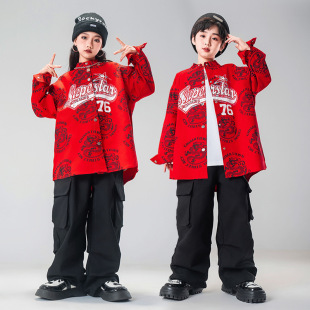 New Year's day children's hip hop performance clothes children's hiphop drum set Boys hip hop fashion clothes girls catwalk fashion clothes cool