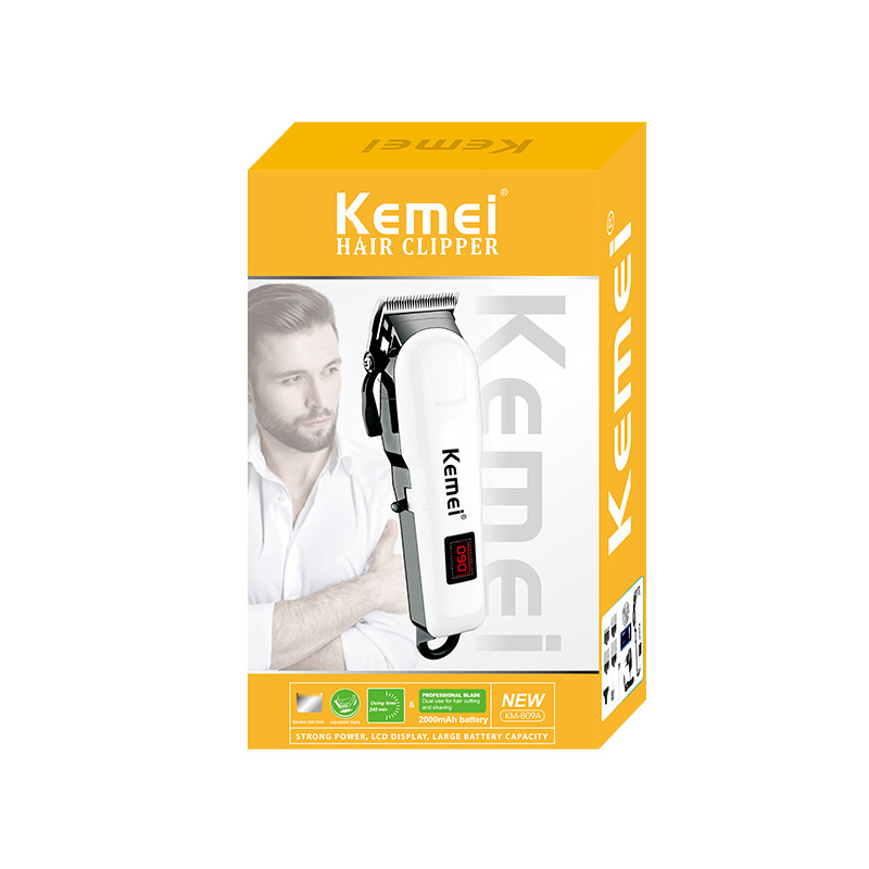 Kemei 電気バリカン KM809A クロスボーダーオイルヘッド彫刻電気バリカンデジタルディスプレイ長寿命ヘッドシェービング電気バリカン|undefined