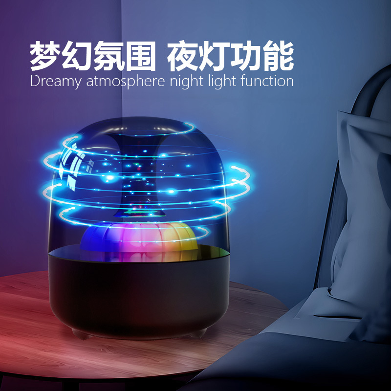 新製品水晶無線bluetoothスピーカー家庭用デスクトップ便利な七色灯ラジオ透明オーディオコンピュータカード|undefined