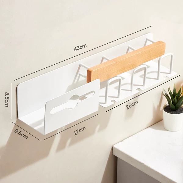 Three person toothbrush storage rack