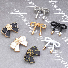 金屬紐扣時尚精緻蝴蝶結襯衣襯衣毛衣女士高端金色裝飾大扣子配件