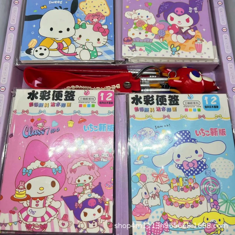 Sanrio, раскраска с пигментами, гуашь, акварель, книга с рисунками, ручная работа, граффити