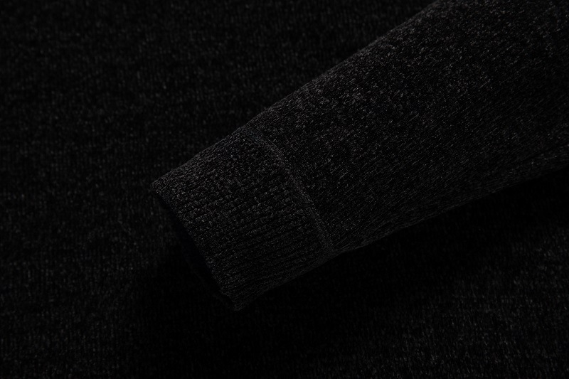 Men's Thickened Chenille Sweater - Rib Hem Detail