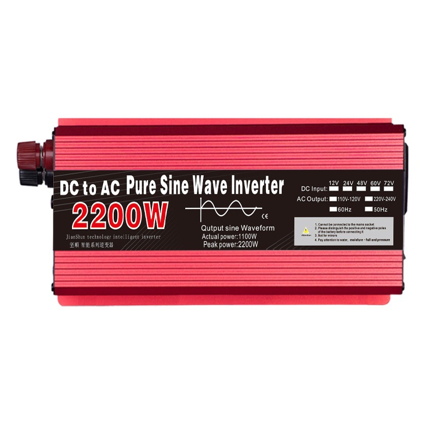 Inversor de onda sinusoidal pura 12V24V48V60V72V a 220V1600W2200
