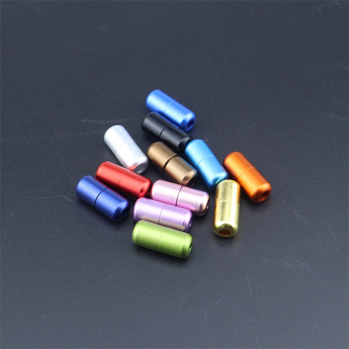 Matte shoe accessories elastic free-tie lazy shoelace buckle colorful metal capsule elastic shoelaces children's free-tie mesh pattern