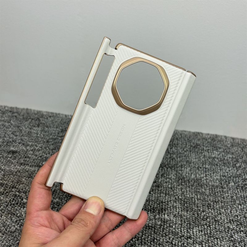 适用华为MateXTs三折叠手机壳双中轴保护非凡大师新款素皮防摔壳|undefined