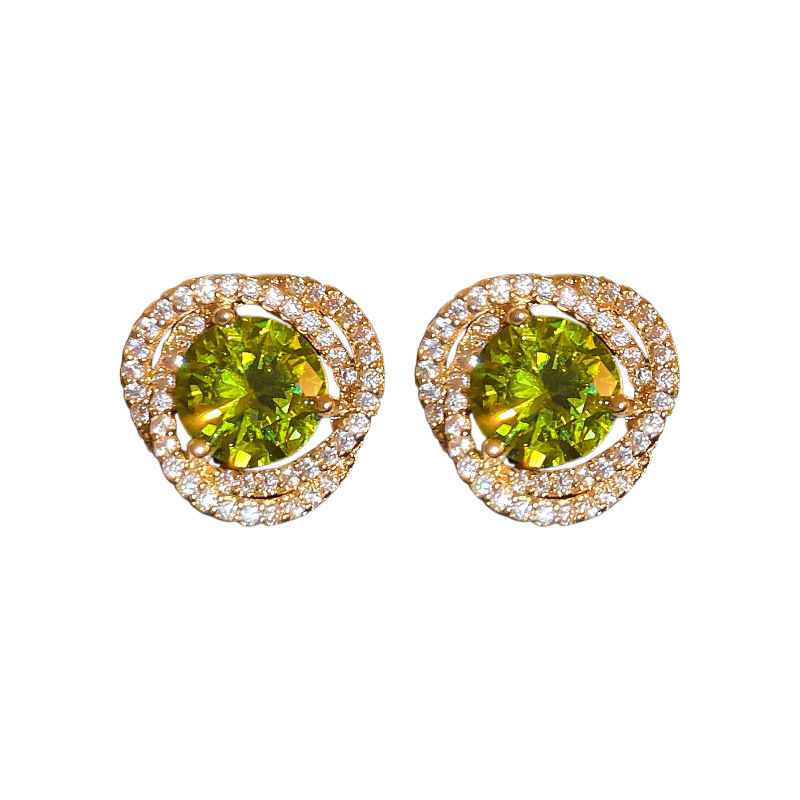 Aguja de plata ZIRCON flor pendientes huecos Francés Retro Luz de lujo de alto grado pendientes nicho temperamento pendientes del todo-fósforo para las mujeres