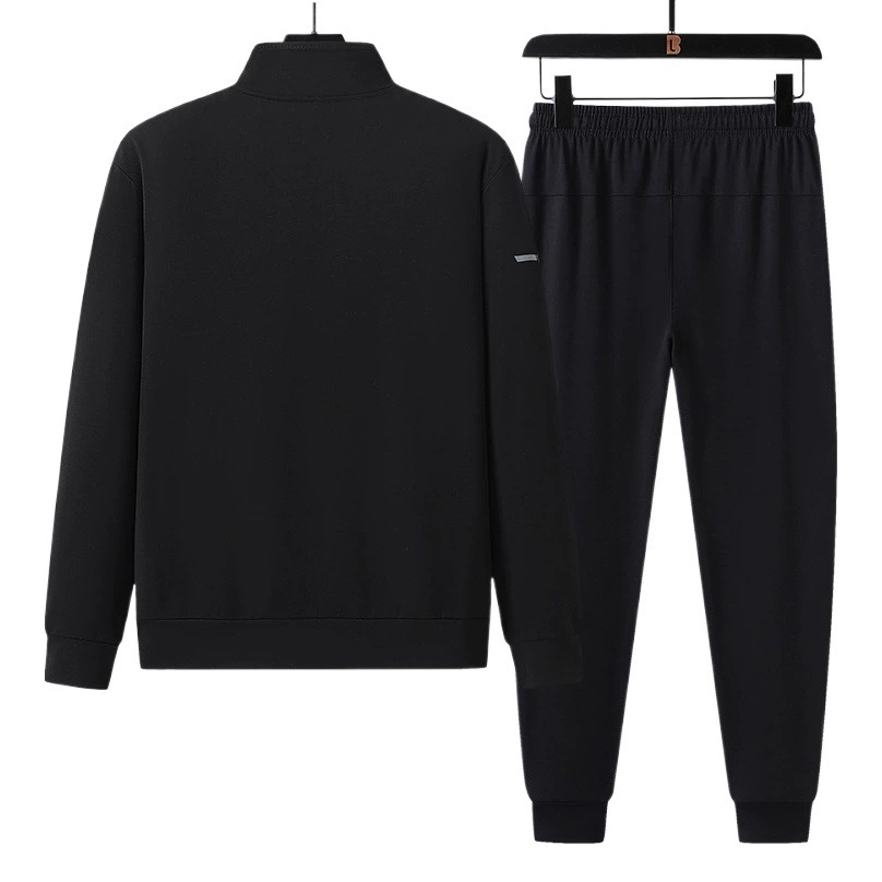 Оптовая Продажа, оптовая продажа, спортивный костюм, Мужская Весна и осень, плюс размер, свитер с воротником-стойкой, брюки для бега, тонкое пальто, модный перерыв